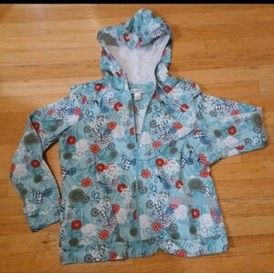 Christopher & Banks Teal Floral Hoodie Jacket L Sweater